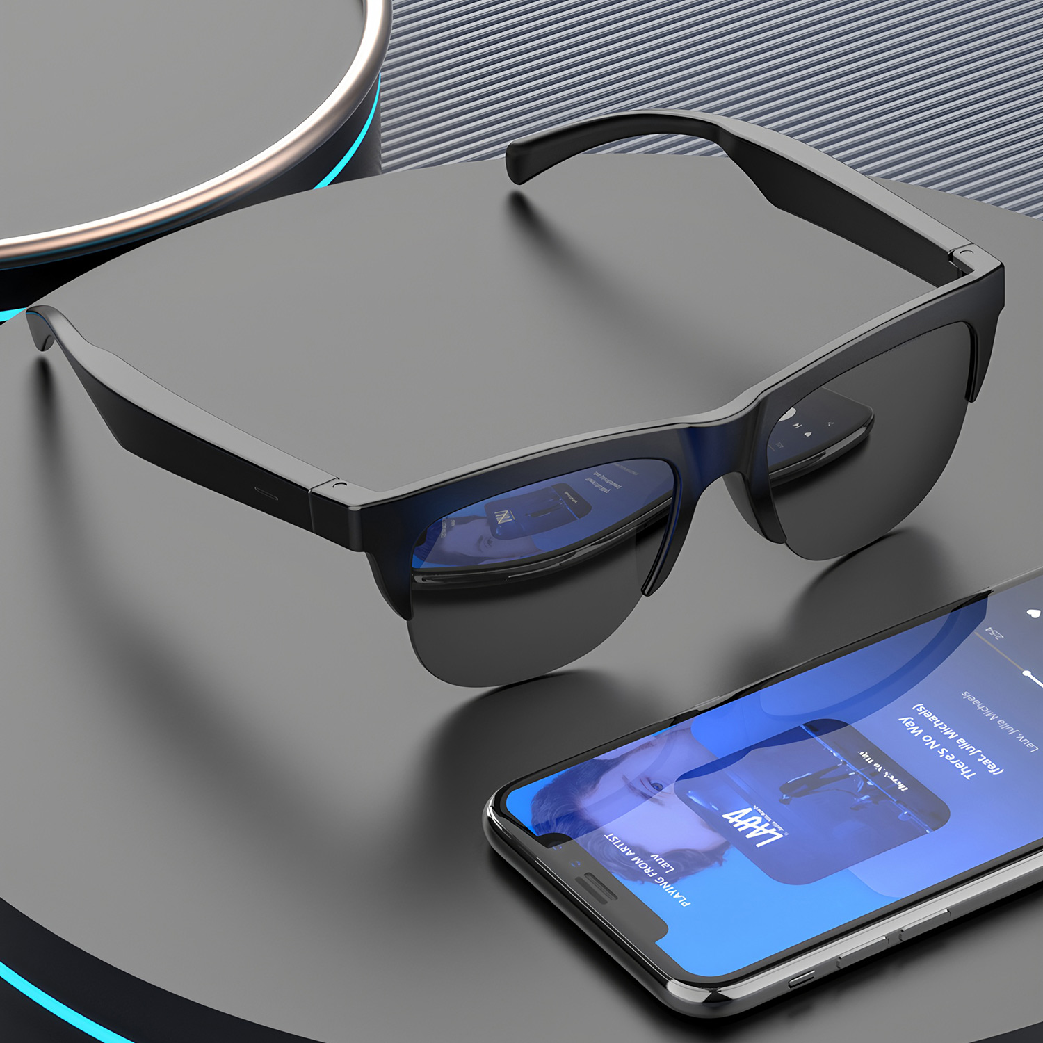 Bluetooth Headset On Ear - Lunettes de soleil audio intelligentes, casque