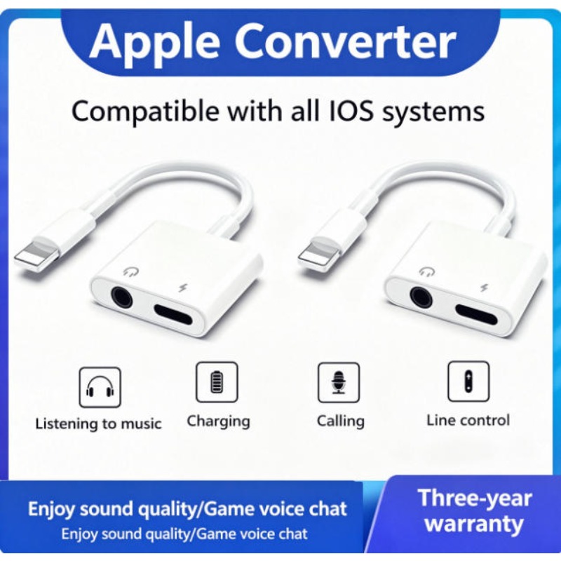 Earphone Splitter Jack - Adaptateur audio pour iPhone 14 13