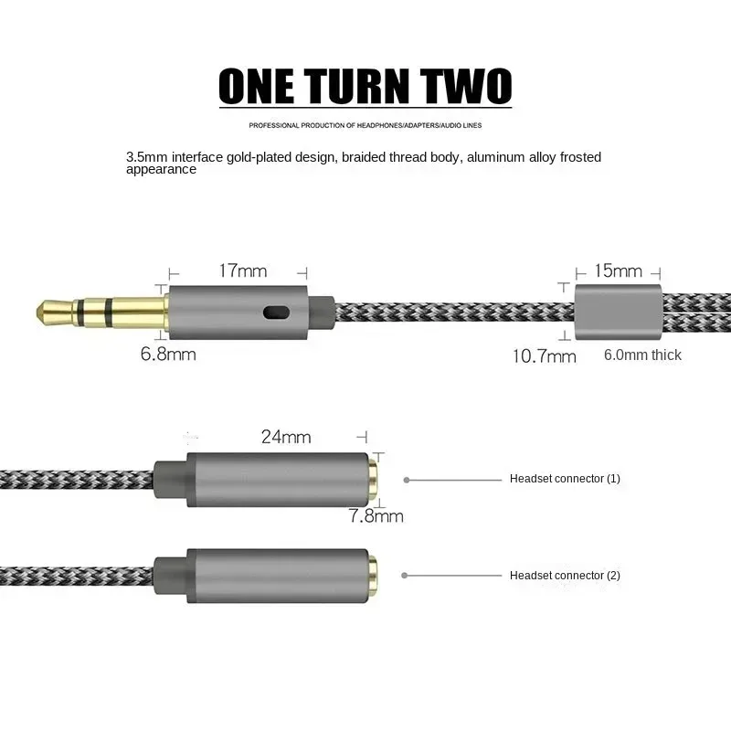 Répartiteur audio 3,5 mm, 1 mâ - Earphone Splitter Jack avis et prix